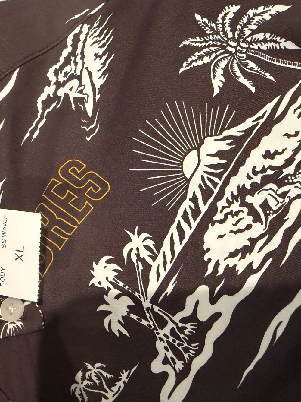 Reyn Spooner San Diego Padres Brown Hawaiian Button-Up Shirt - Picture 4 of 5